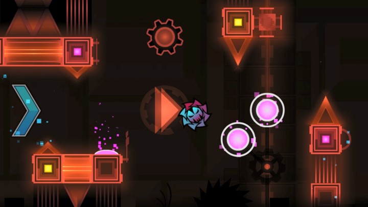 Freeze frame of a level