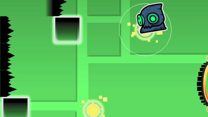 Freeze frame of a level