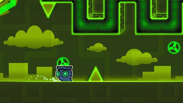 Freeze frame of a level