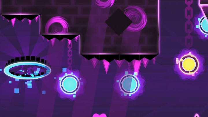 Freeze frame of a level