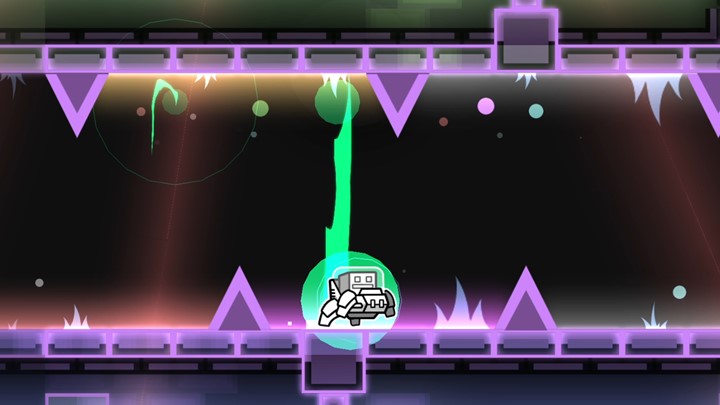Freeze frame of a level