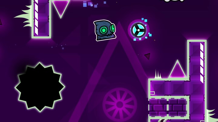 Freeze frame of a level