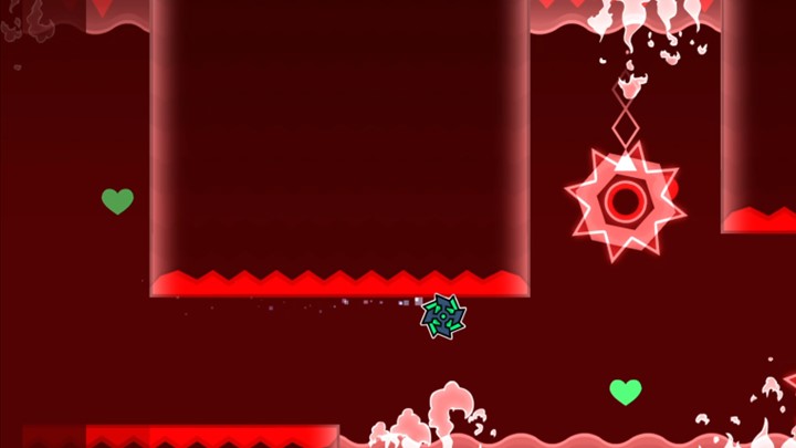 Freeze frame of a level