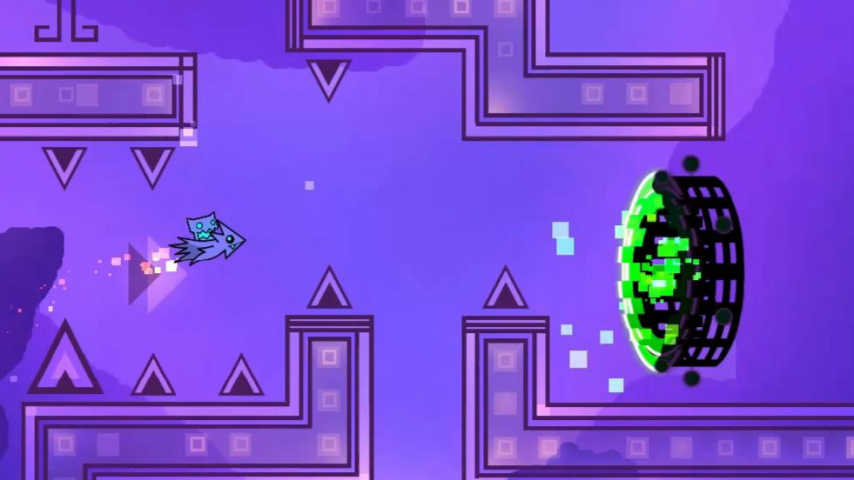 Freeze frame of a level