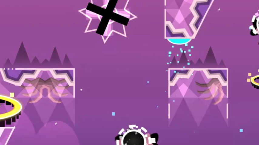 Freeze frame of a level